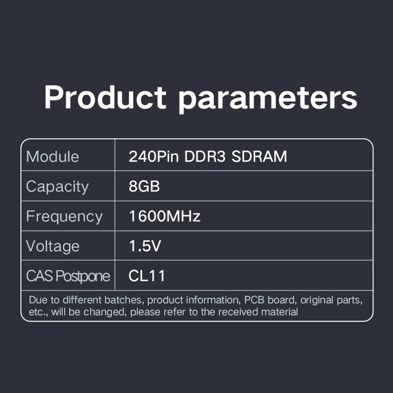 240pin Ram 1.5V DIMM RAM لسطح المكتب SEJISHI HyperX Chip DDR3 Ram 8GB 1600MHz DRAM DIMM الذاكرة