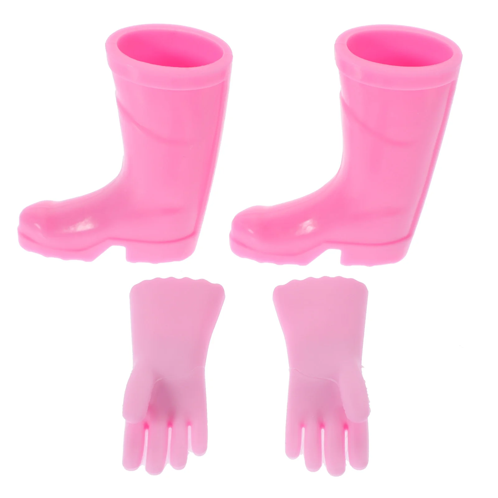 Mini Rain Boots Gloves House Rainshoes and Layout Prop Miniature Supplies Abs Model