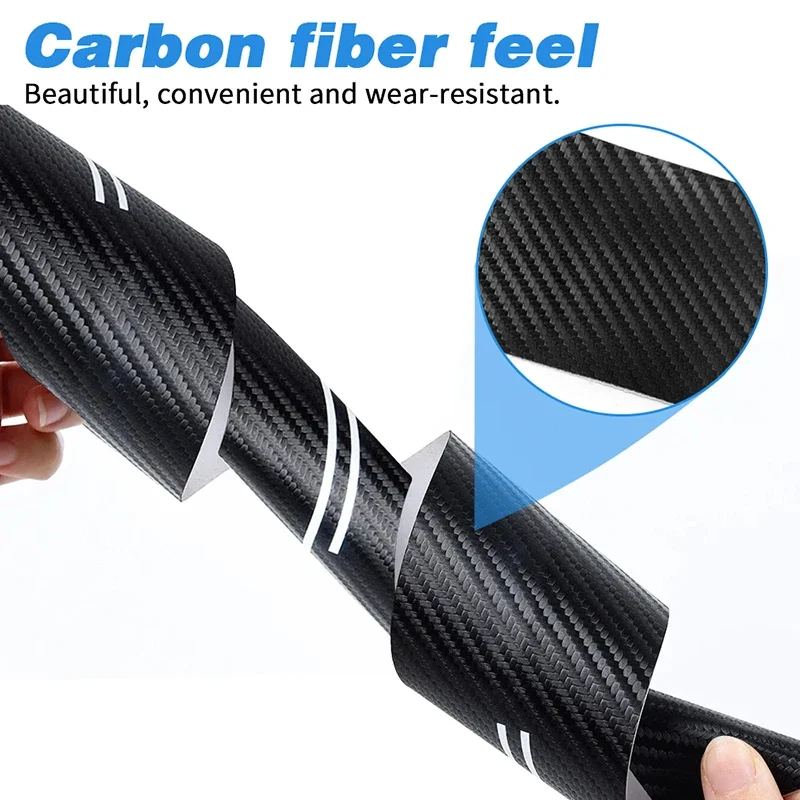 60X7CM Car Door Sill Side Anti Scratch Protector Strip Carbon Fiber Car Sticker For KIA RIO 2 3 4 5 Xline x line