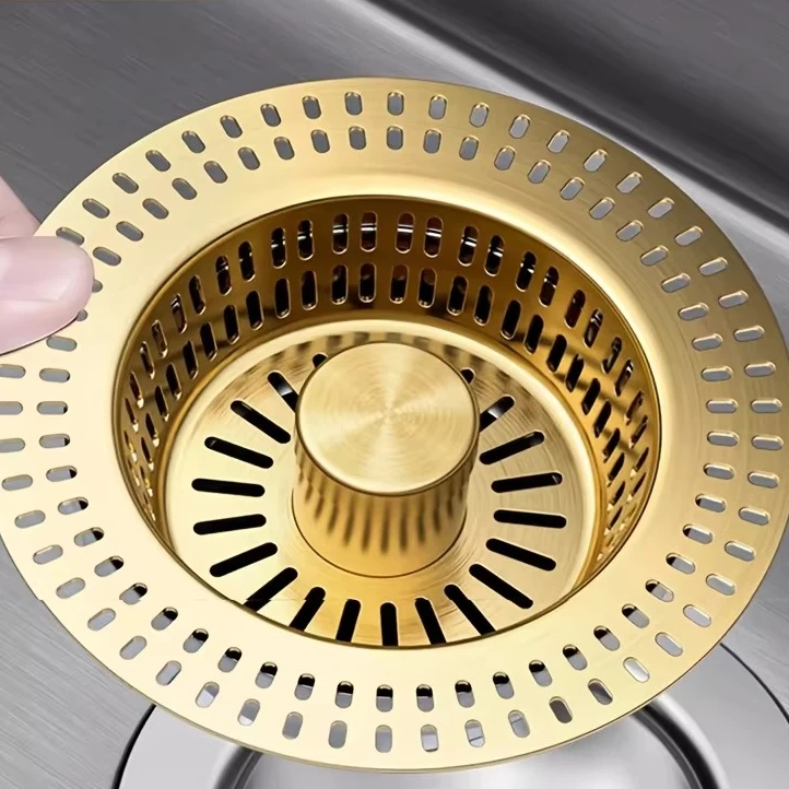 SUS 304 Stainless Steel Kitchen Sink Drain Strainer - Anti Clogging, Easy to Clean,Ideal for Kitchen and Bathroom