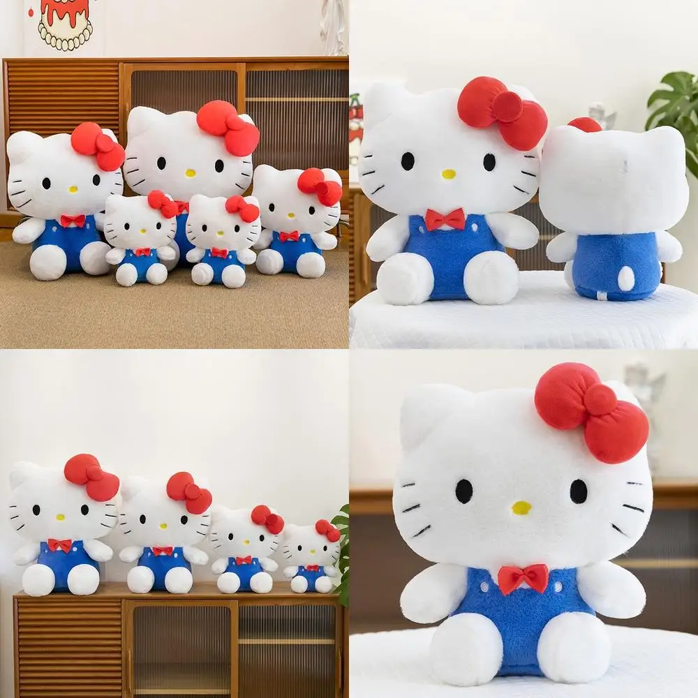 귀여운 헬로키티 봉제 인형 산리오 귀여운 헬로키티 인형 어린이 생일 선물 발렌타인 선물 소녀용 부드러운 인형