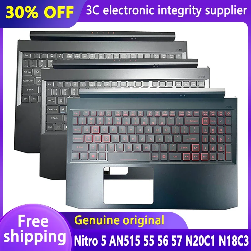 

NEW Original For Nitro 5 AN515-55 AN515-56 AN515-57 N20C1 N18C3 Laptop US Backlit Keyboard Palmrest Upper Cover Replacement