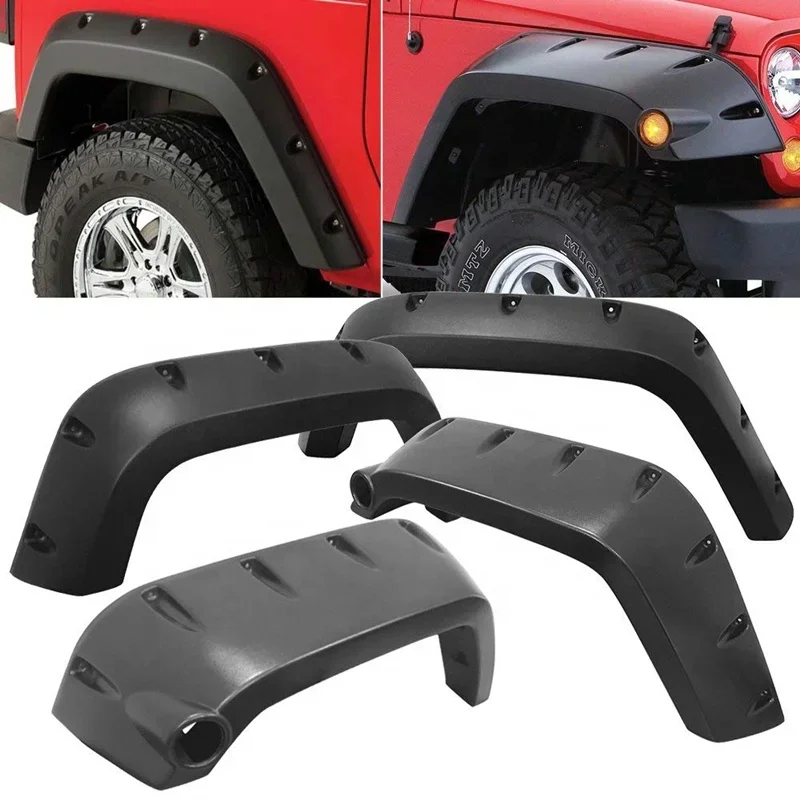

For Jeep Wrangler JK BW Pocket Style Front & Rear Fender Flares Guard
