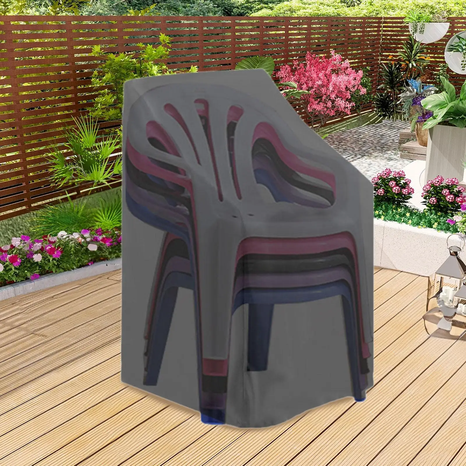 Oxford Cloth Deep Seat Cover Lawn Patio Chair Waterproof Protection for Outdoor Garden Use