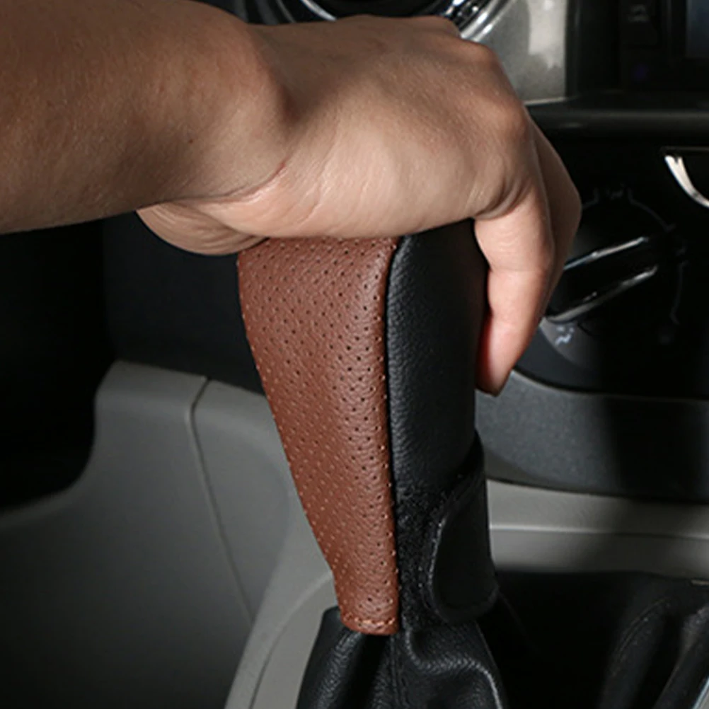 غطاء فرامل اليد للعتاد التحول العالمي شيفتر التمهيد قسط اكسسوارات السيارات الداخلية عصا التحول غطاء حامي تروس السيارات