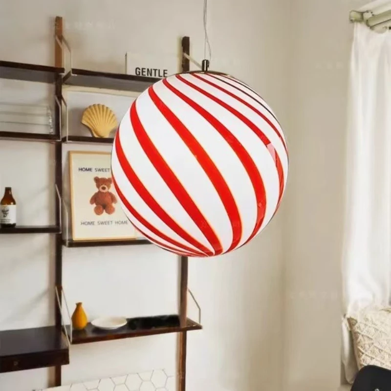 

LED Pendant Lights Colorful Ball Glass Hanging Lamps Living Dining Children's Rooms Decor Chandelier Modern Suspension Luminaire