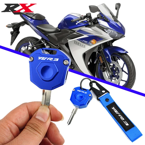 Para YAMAHA YZF R3 YZF-R3 R3 2020 2021 2022 2023 accesorios de motocicleta CNC carcasa de llave funda llavero ""YZF-R3""