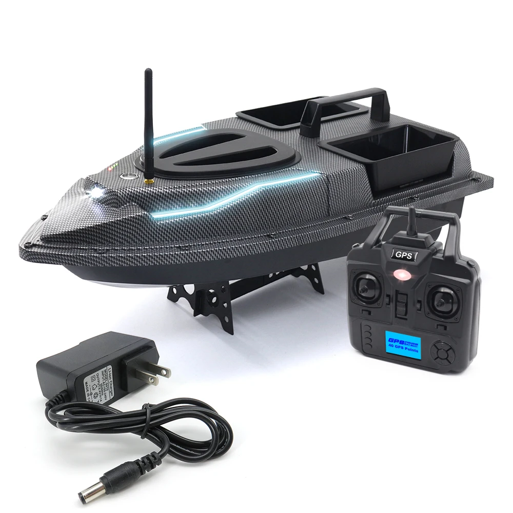 GPS Fishing Bait Boat 500m Remote Control Bait Boat Dual Motor Fish Finder 1.5KG Loading Support Automatic Cruise/Return/Route