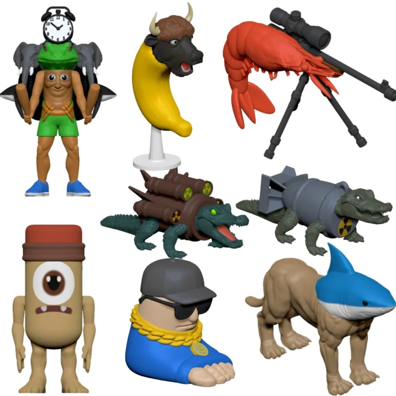 Figuras de Brainrot italiano, figura de animales extraños, decoración de escritorio, figura de rana articulada, adorno, muñeca divertida, juguetes, regalo