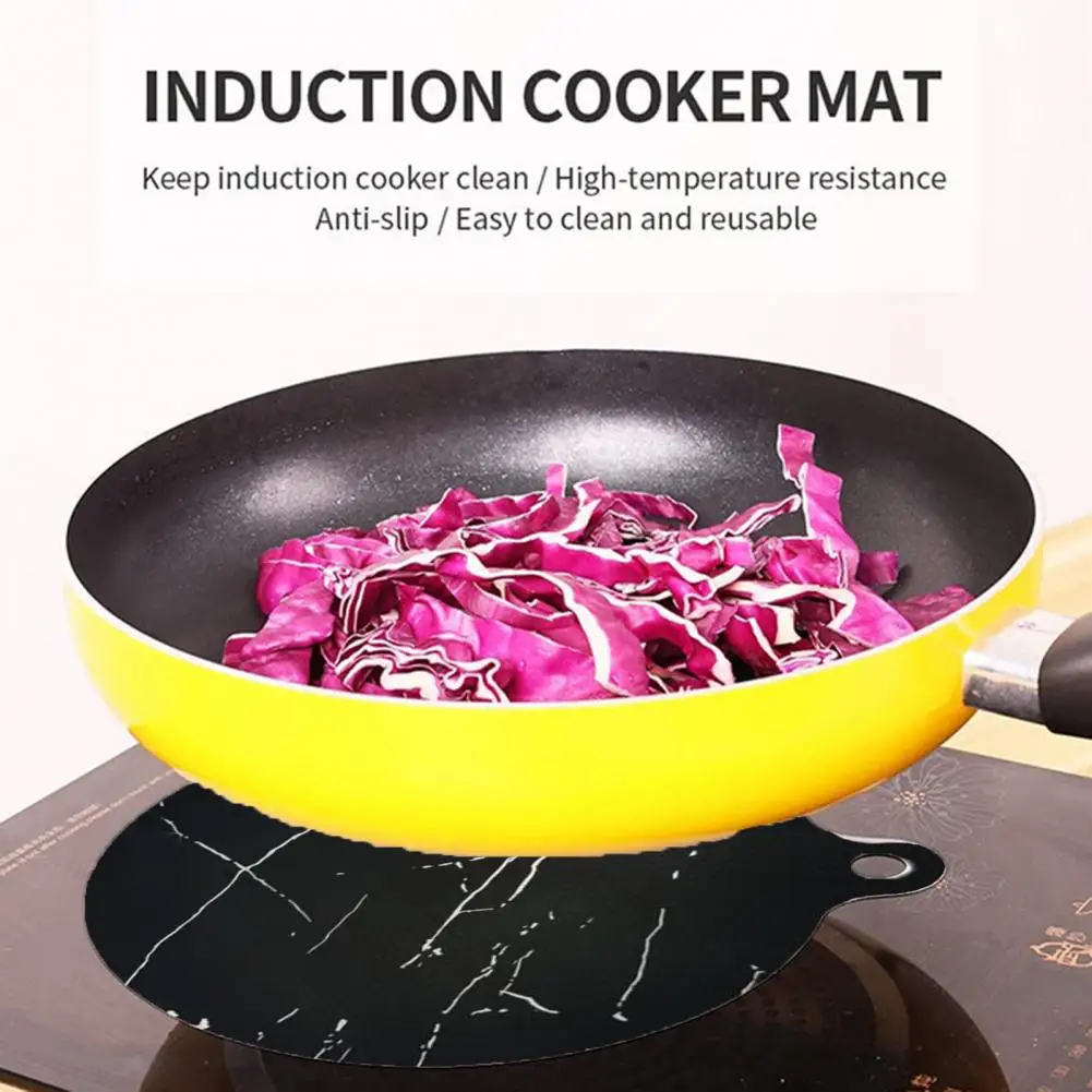 Induction Cooktop Mat Kitchen Induction Cooker Protector Reusable Glass Fiber Hob Mat Heat Insulated Pad Kitchen Supplies