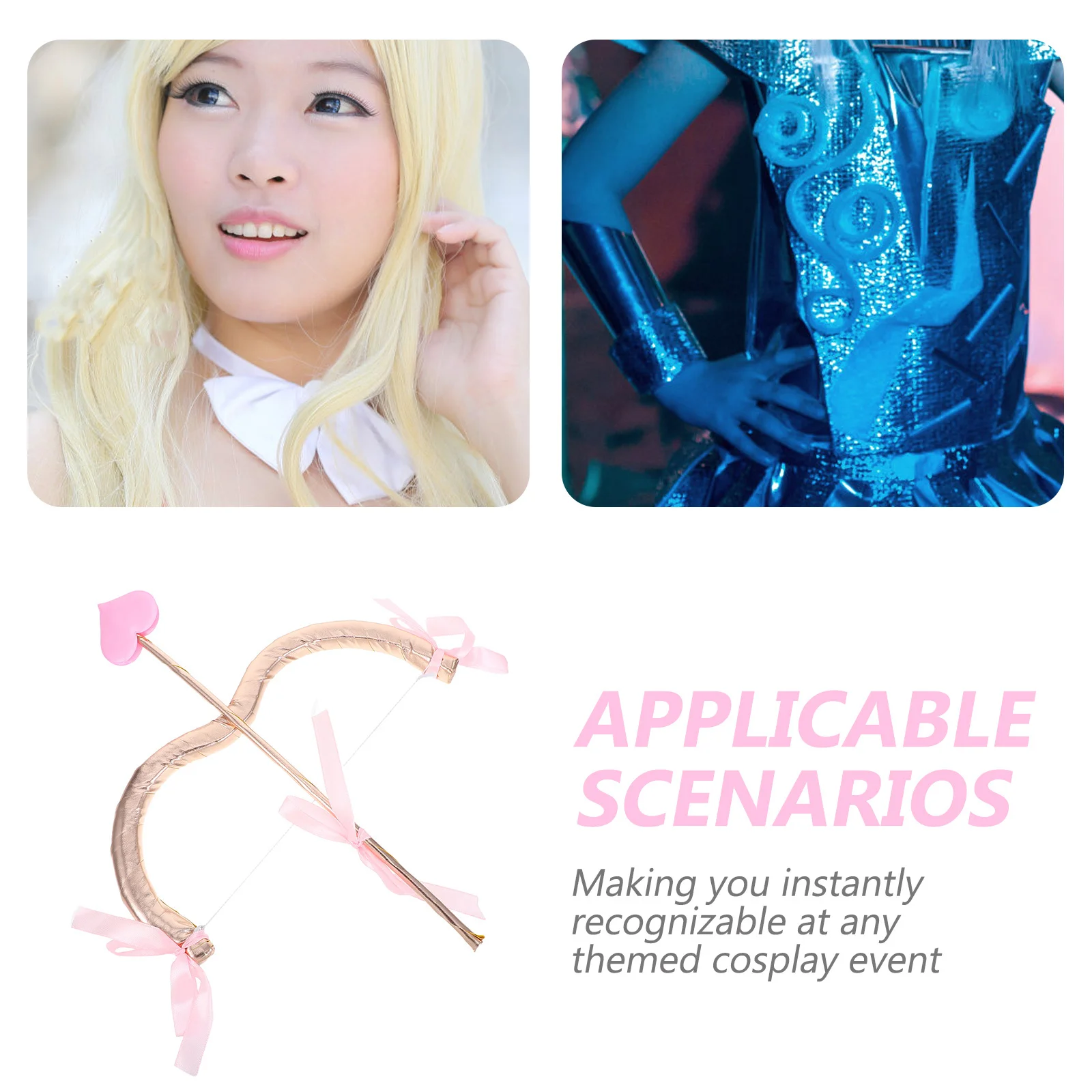 Łuk i strzały Cupida Mini Łuk Strzały w kształcie serca Akcesorium do kostiumu walentynkowego dla dorosłych Cosplay Upominek na przyjęcie Dekoracja ślubna