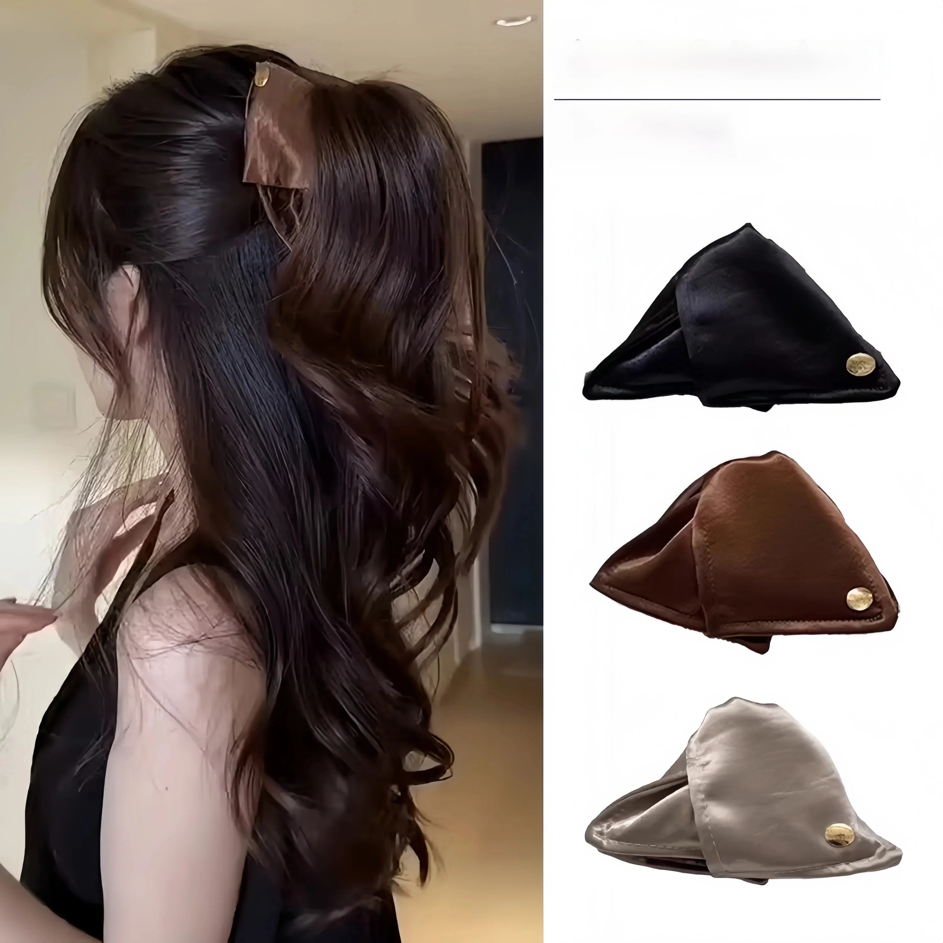 satin-hair-claw-clip-women's-fashion-high-end-sense-saving-flat-head-tail-hair-clip-stylish-back-of-head