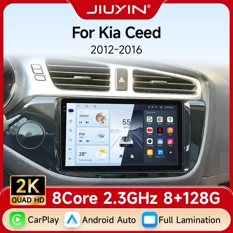 JIUYIN 2 din Android Auto 2K Radio For KIA CEED JD Cee'd 2012-2016 Carplay Car Multimedia GPS Navigation 2din Autoradio Wifi