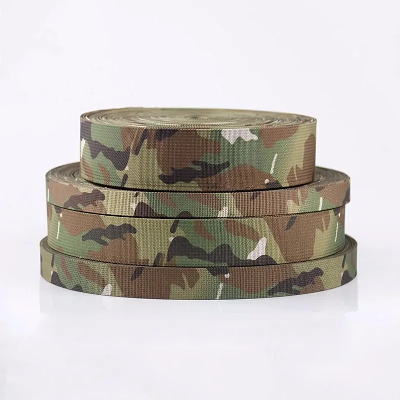 1 Meter Military Multicam MC CP Camouflage Webbing Non-elastic Strips DIY Molle Belt Waistband Fabric Accessory