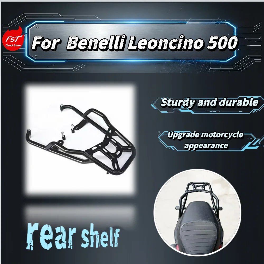 For Benelli Leoncino 500 Motorcycle Rear Tail Wing Luggage Rack Grab Bar Handrail Bracket Mod Accessories
