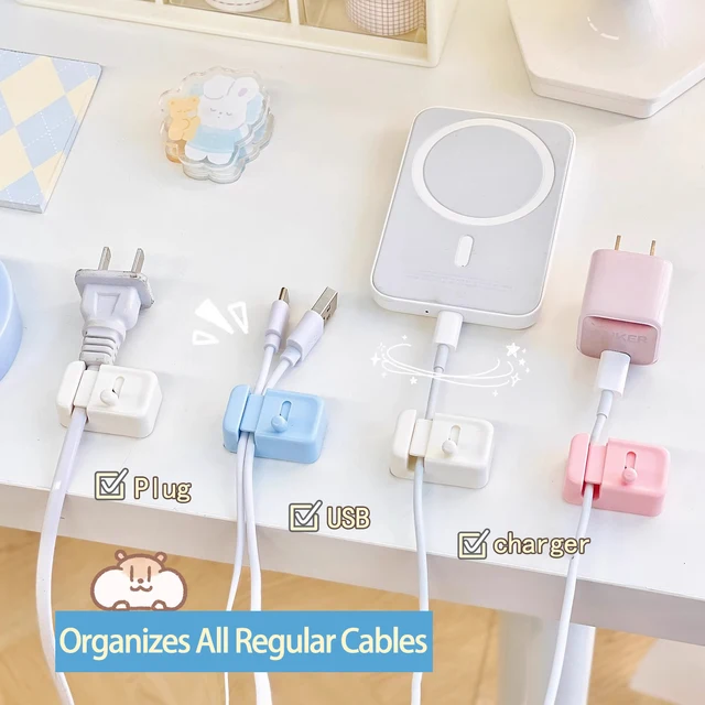 Cable Management Clip For Desk - Simple No-Drill Edge-Mounted Cord Organizer For Charging Cables And Data Wires. 2