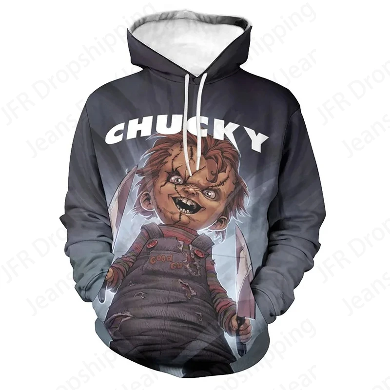 Horror Movie Chucky Hoodies Men Women Fashion Plus Size Hoodie Women Sweats  Girl Coats Street Tracksuit Men's Clothes Pullover