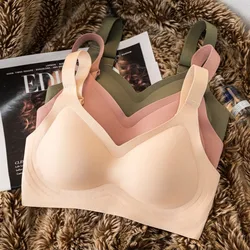 Nahtlose Bh Frauen Komfort Gepolsterte Bhs Drahtlose Glänzende Unterwäsche Sexy Bralette Unterstützung Sexy Dessous Weibliche Dessous