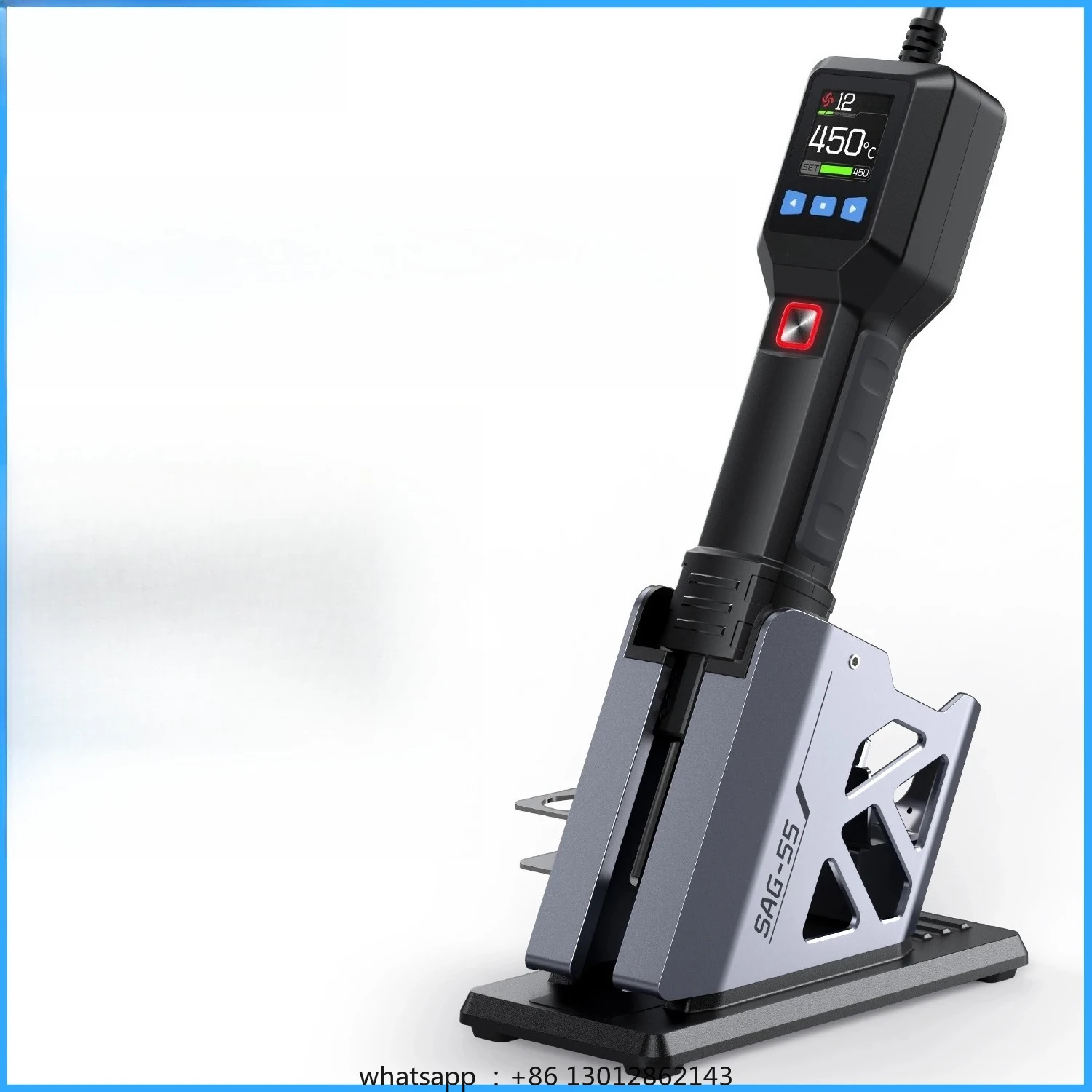 

SAG-55 Micro Hot Air Gun 550W with Stand BGA Rework LCD Digital Hair Dryer Soldering Heat Gun for Welding Repair Tools