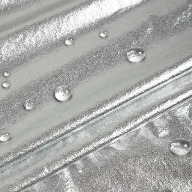 Silver Down Jacket Fabric Waterproof Windproof Coat Jacket Handmade Sewing DIY Background Decoration Craft Material Wholesale