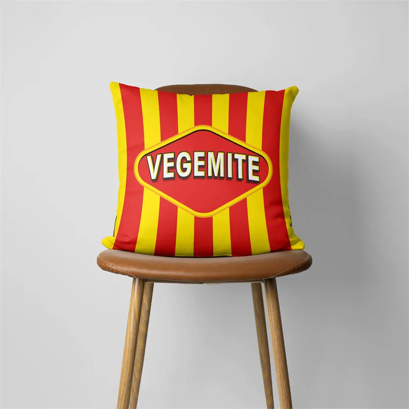 Vegemite Pillow Case Home Decorative Gift Sofa Car Super soft Cushions 45x45cm Square Pillowcase Chair Pillow Cove 388