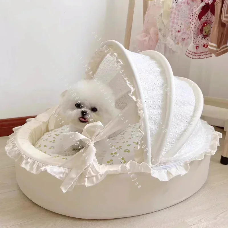 Indoor Dog Kennel Soft Playpen Booth Dogs Villa Luxury Small Dogs Cradle Beds Sleeping