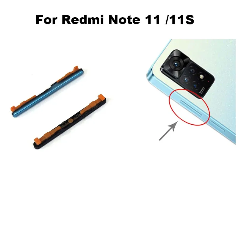 1PCS Power Volume Button Switch On Off Side Keys For Xiaomi Redmi Note 11 11S Global Replacement Repair Parts