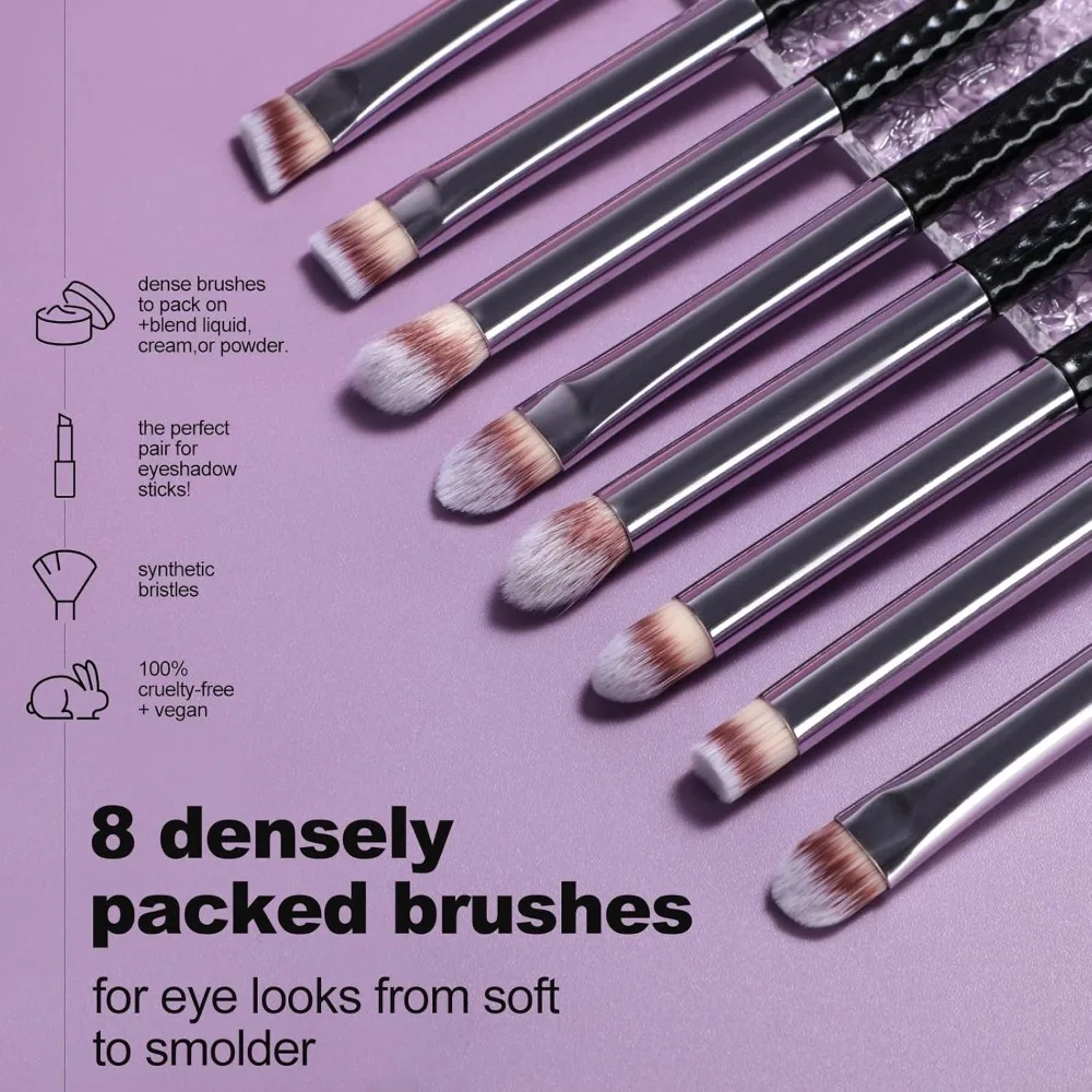 BS-MALL 14 Pcs Makeup Brushes Set With Dual-sided Makeup Sponge - Foundation Brush & Powder Sponge,premium Luxury Brush Collecti