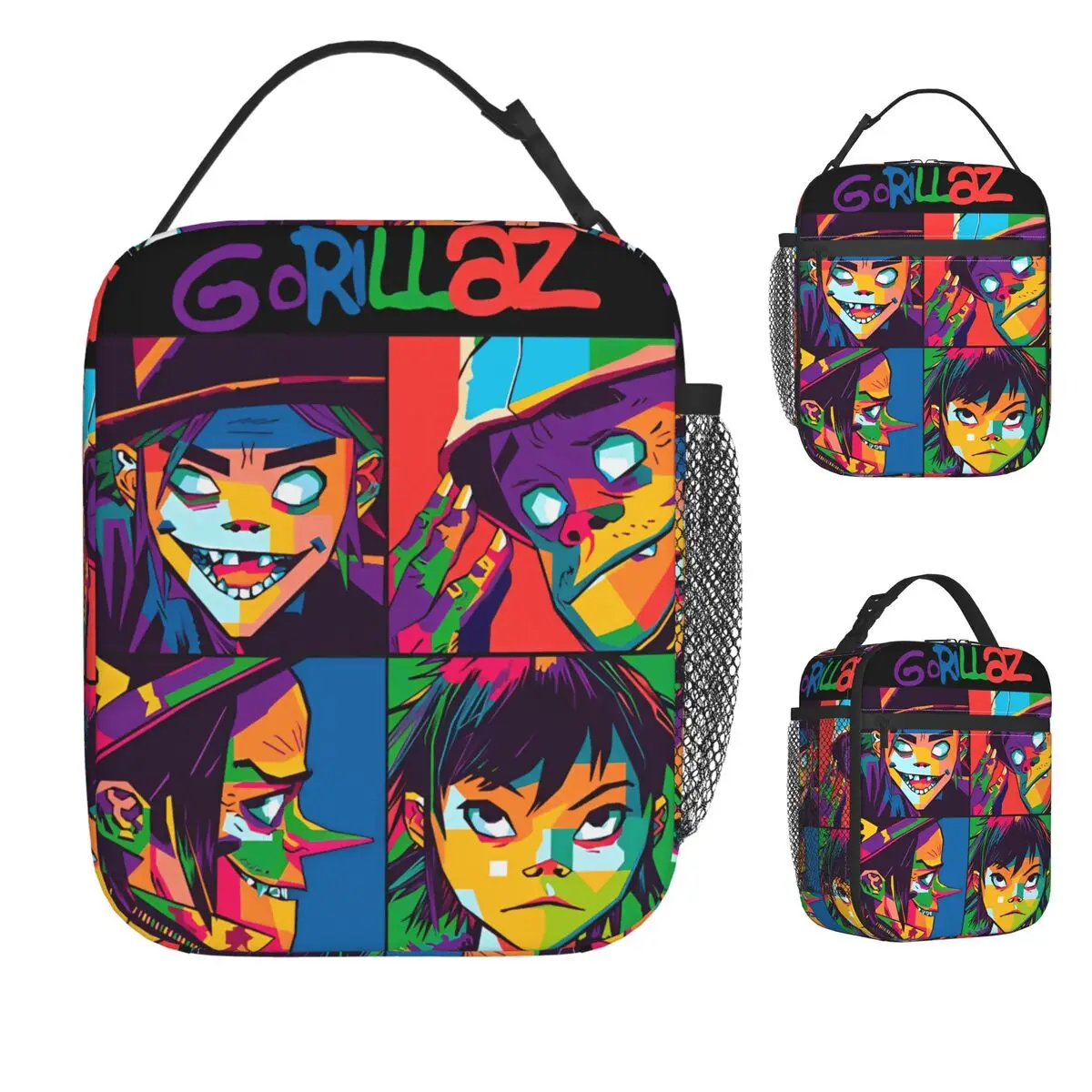 

Музыкальная группа Gorillaz, панк-рок, сумка для обеда для детей, ланч-бокс, сумка-холодильник, портативные изолированные водонепроницаемые термосумки для обеда