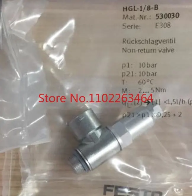 Festo Check Valves Dikemudikan Katup Threaded Fittings HGL-1/8-B LJK-1/8 Komponen Pneumatik Alat Air HGL LJK seri