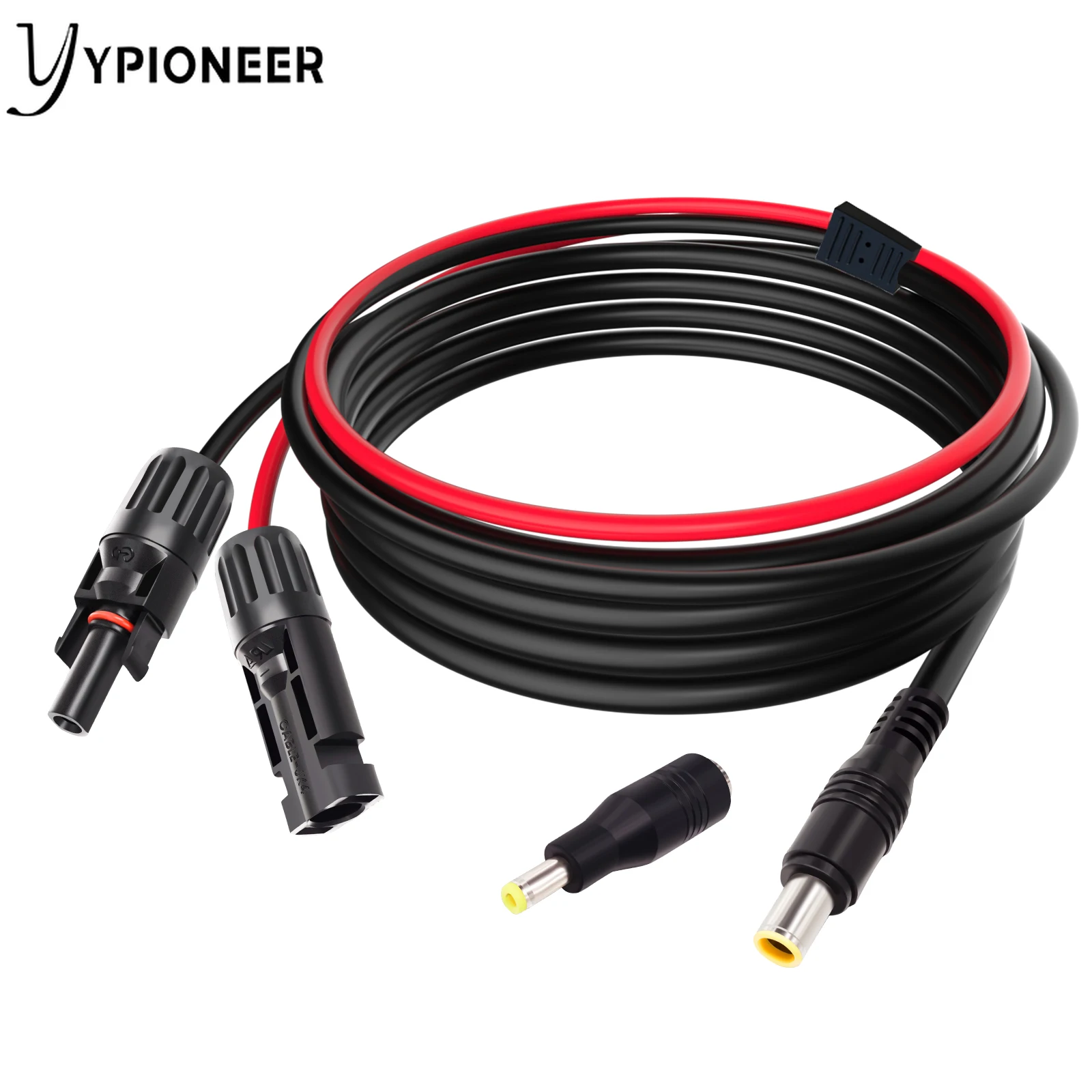 YPioneer T10030 + 31 Conector de Panel Solar a DC 8mm Cable de extensión del adaptador de 16 AWG con DC de 5,5mm x 2,5mm 6.23ft
