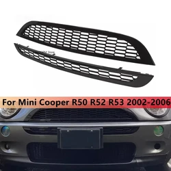 2pcs Front Upper Lower Grill Compatible For MINI R50 R52 R53 51137026202 51137133847 51117127931 Honeycomb Mesh Guard Trim Cover