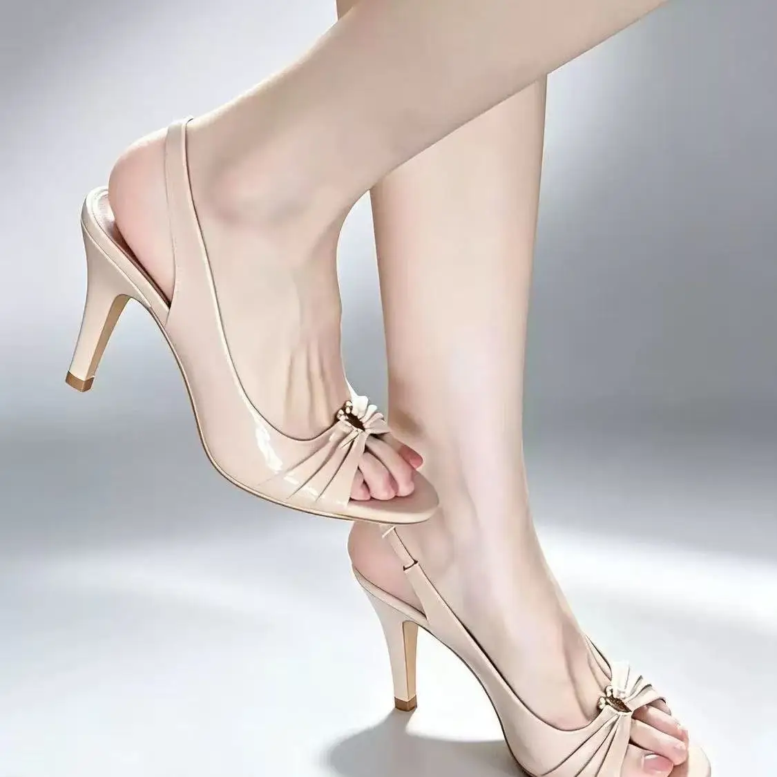 Romantic Lightweight High Heel Sandals Women's Summer New Style Comfortable Intellectual Soft Slimming Not Tired Foot