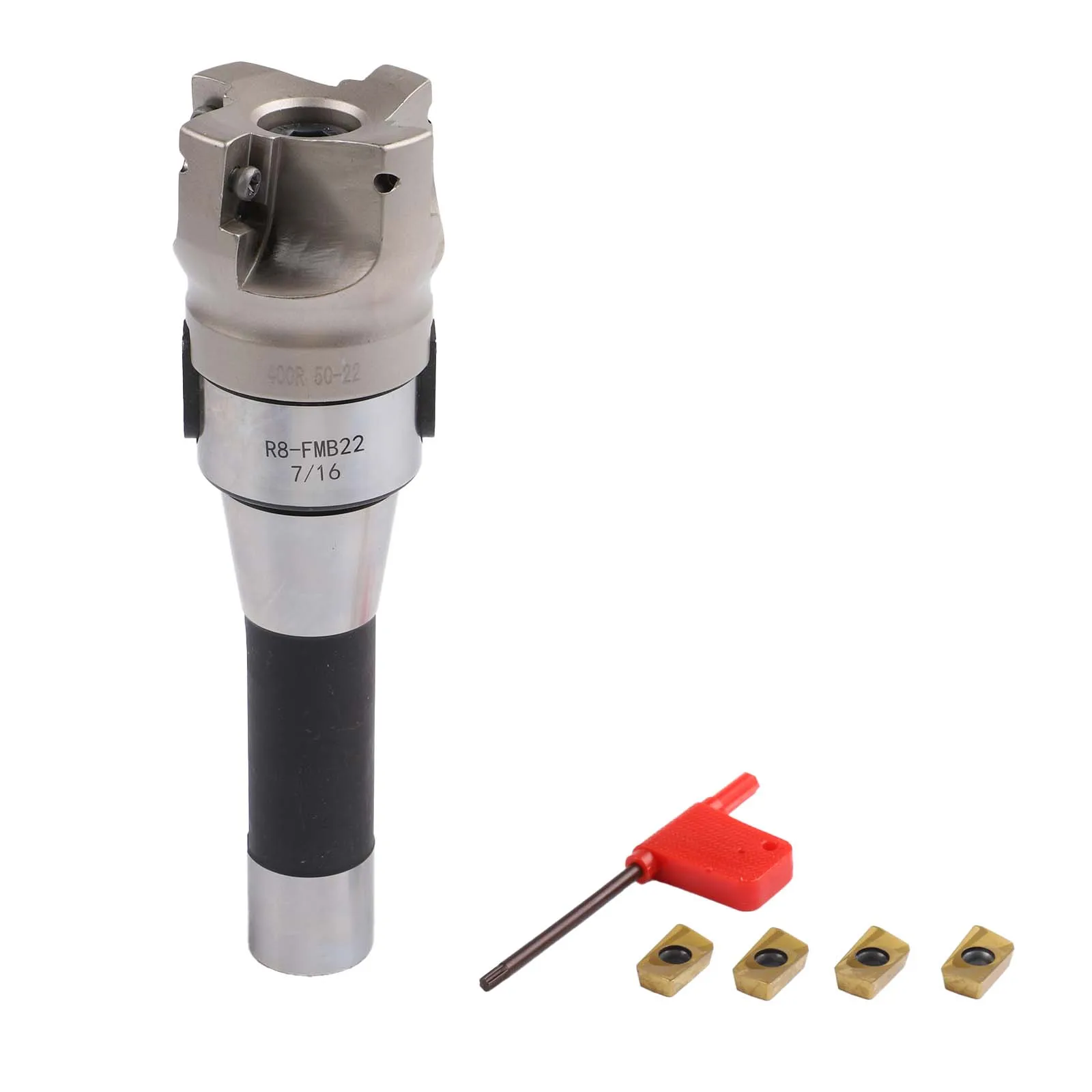

R8 FMB22 400R End Mill Shell Cutter 50MM with 4 APMT1604 Carbide Inserts for Professional Milling Applications