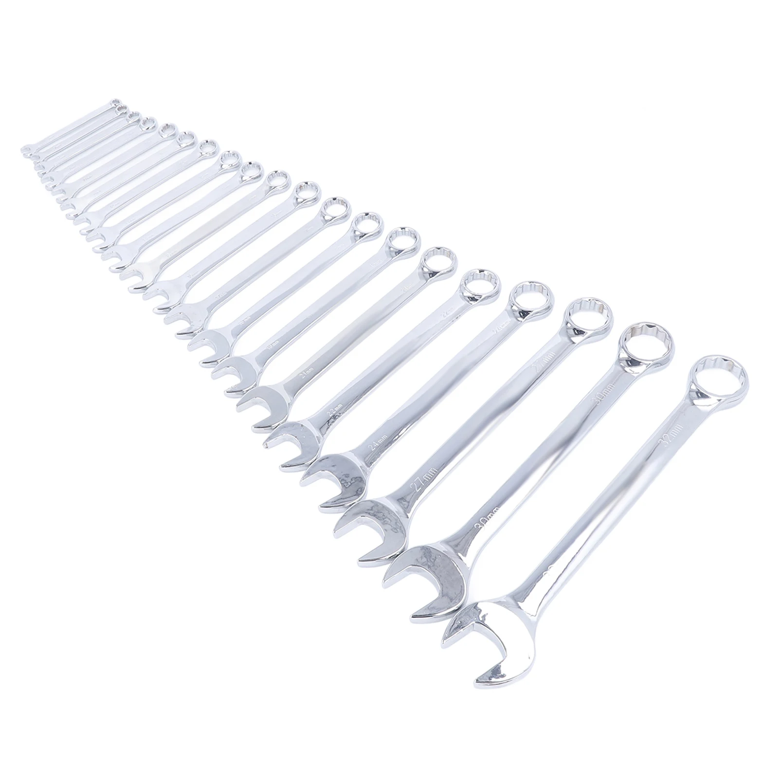 

Стальной гаечный ключ CRV, хромированные двойные гаечные ключи, ручной инструмент, 6‐32 мм, ручной инструмент, гаечный ключ из стали CRV, набор комбинированных гаечных ключей, метрический