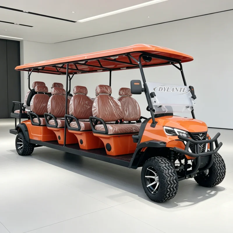 2026 4WD New Energy 2 4 6 8 10 Seater Customized 48/60/72V Lithium Ion Battery 4000W/5000W/7000W Electric Golf Carts