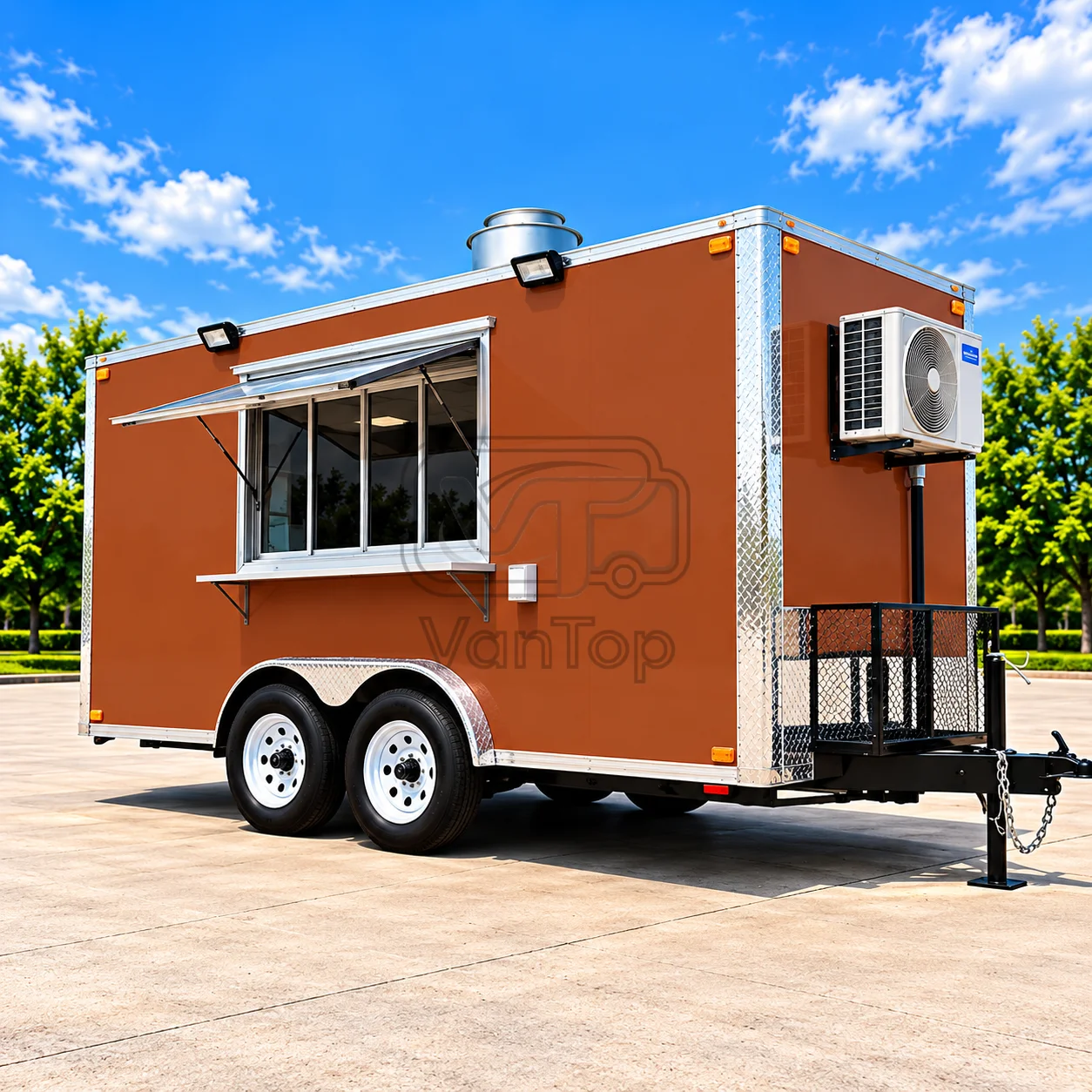 Mobile Food Trailer Custom Espresso Coffee Bar Trailer Commercial Coffee Beverage Station Concession Food Truck
