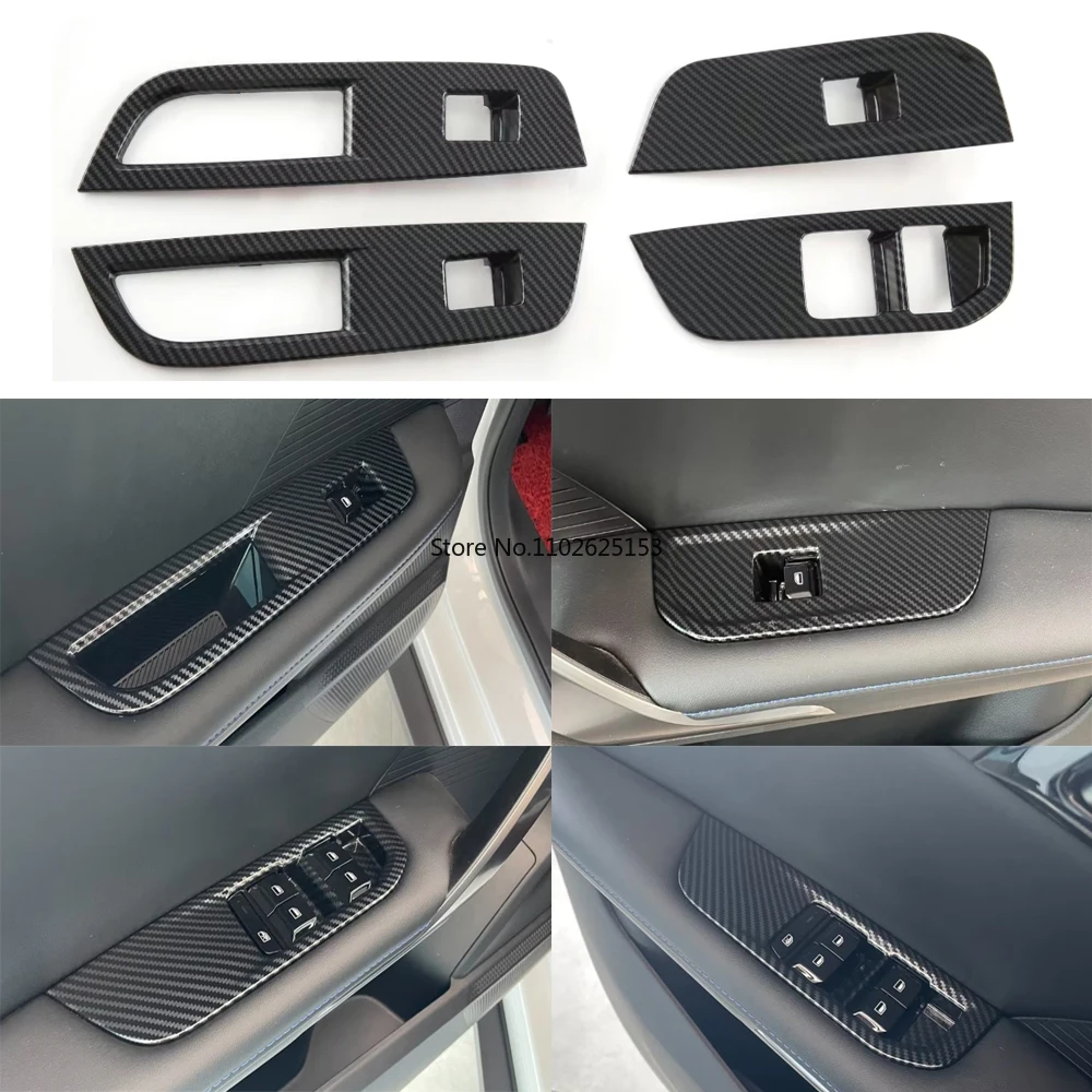 

For MG 4 MG4 EV Mulan 2022 2023 2024 LHD ABS Car Door Armrest Window Glass Lift Switch Button Frame Decoration Stickers Trim