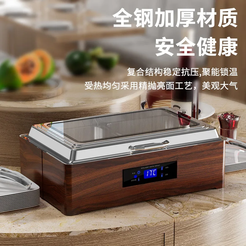 Four d'isolation de four de buffet d'acier inoxydable de grain de bois