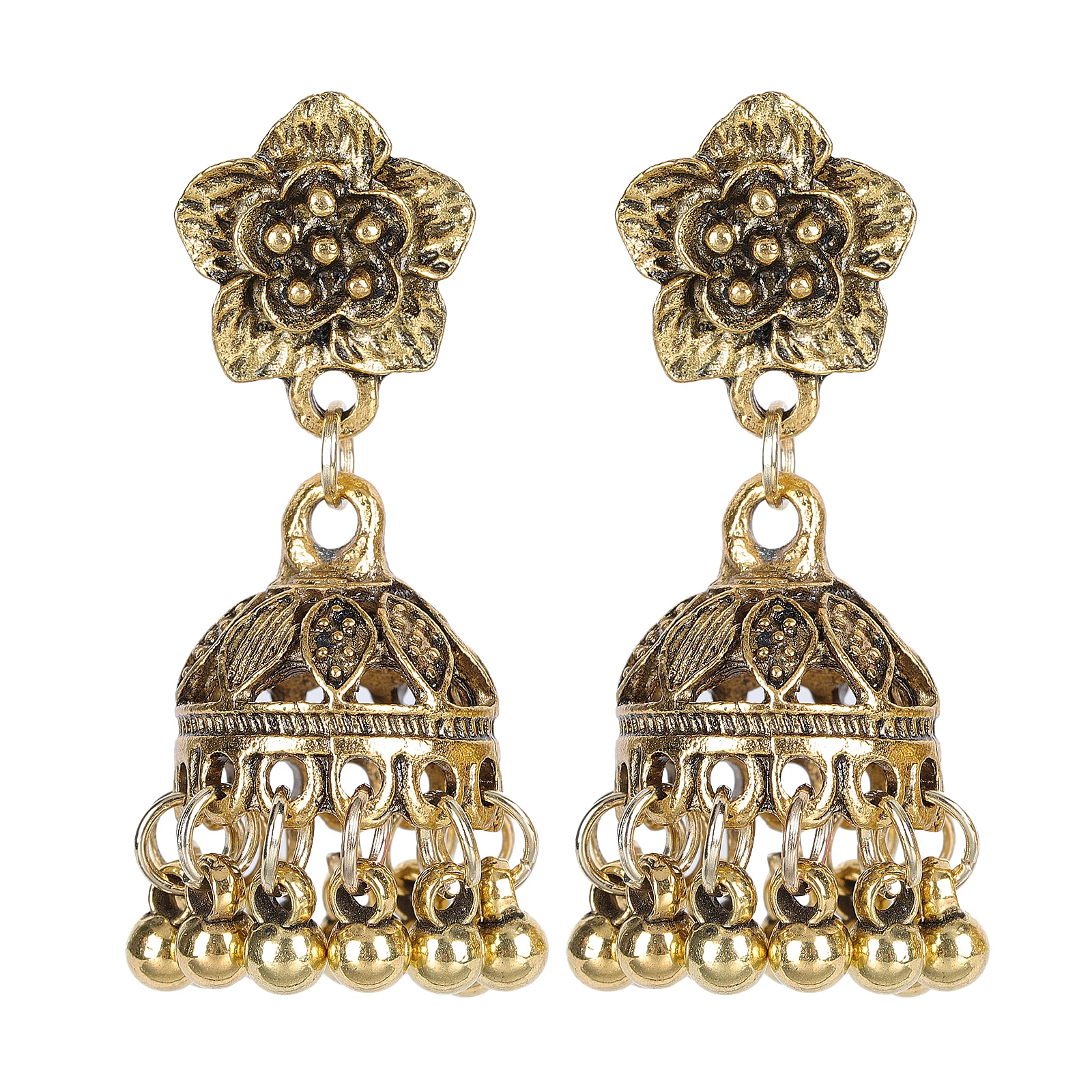 

Ethnic Style Female Tassels Earrings Pendant Alloy Iron Ear Accessories Ear Drop Studs Jewelry Popular Accessories