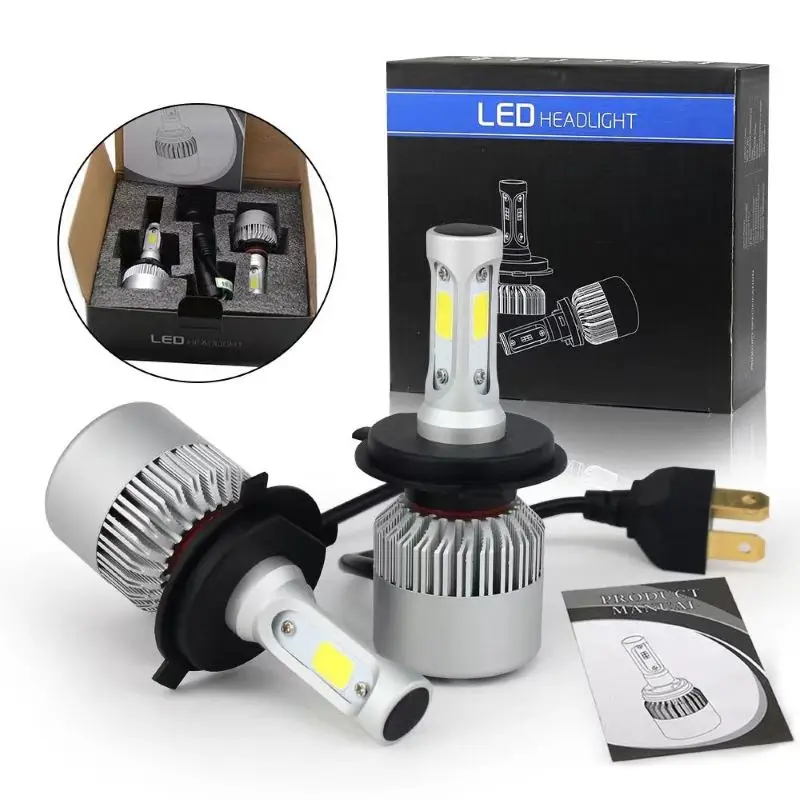 9004 LED Headlight Bulb H1 H3 H4 H7 9012 9005 HB3 9006 HB4 9004 9007 9008 H13 H11 H8 H9 S2 Auto Lamp 12V 120W Car Light 2pcs