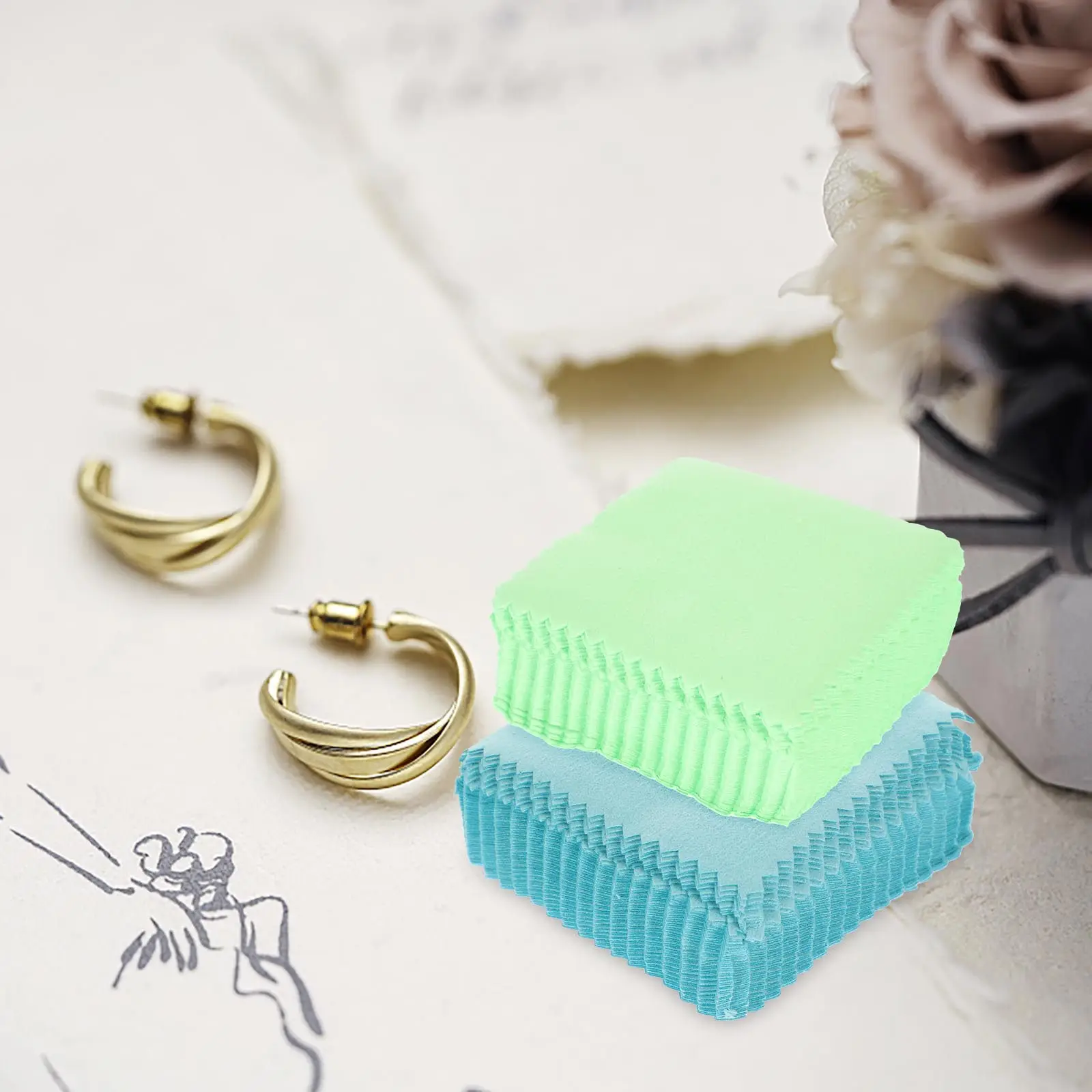 50Pcs Silver Polishing Cloth Professional Jewelry Cleaner Soft Scratch-Free Gold Cleaning Cloth Wiping Jewelry Watch