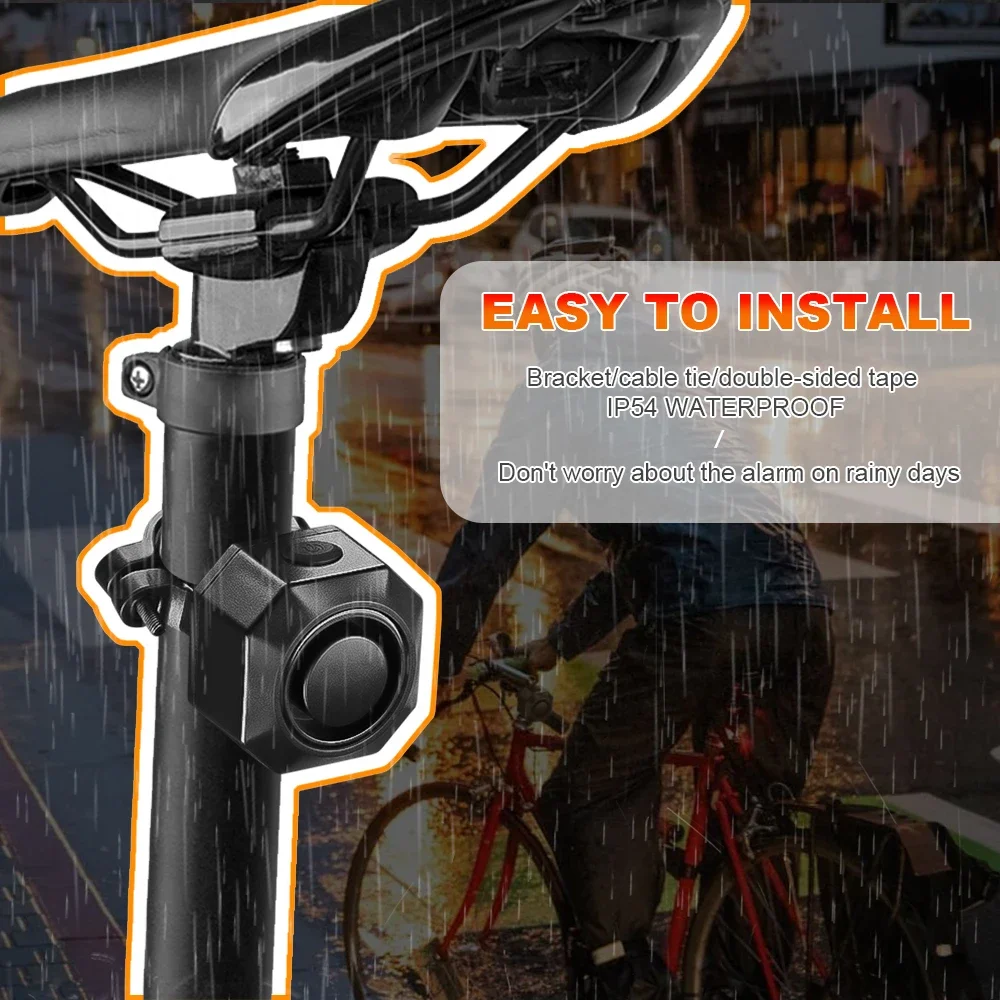 Awapow Ship Vibration Alarm USB Charging Burglar Security Systems Motorcycle Vibration Detector Alarm Remote Control Waterproof