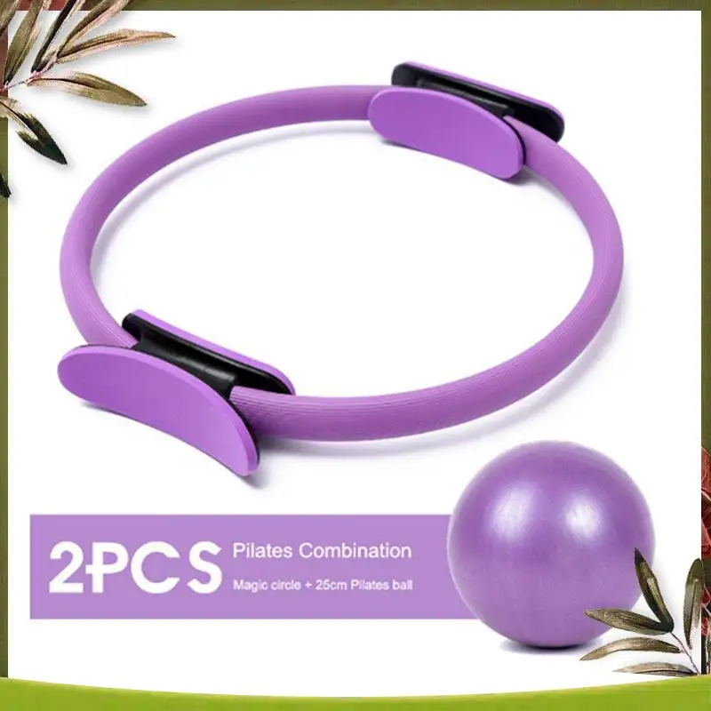Pilates Ring Set, Magic Circle, Explosion-Proof Pilates Mini Ball, High Elastic Resistance Band, Yoga Wheat Tube Ball Multi-Purp