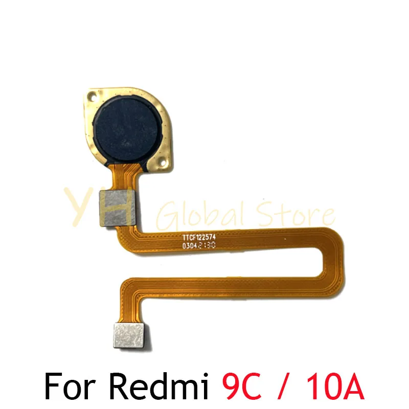 For Xiaomi Redmi 10A 9C Fingerprint Reader Touch ID Sensor Return Key Home Button Flex Cable Repair Parts