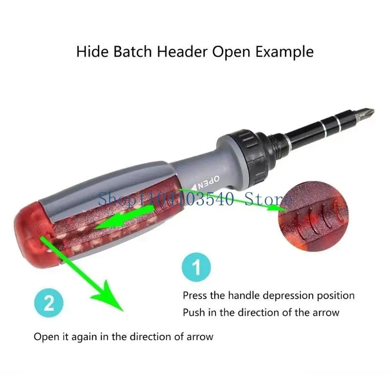 02DC Upgraded Screwdriver Set Professional Ratchet Screwdriver Set 11 in 1
