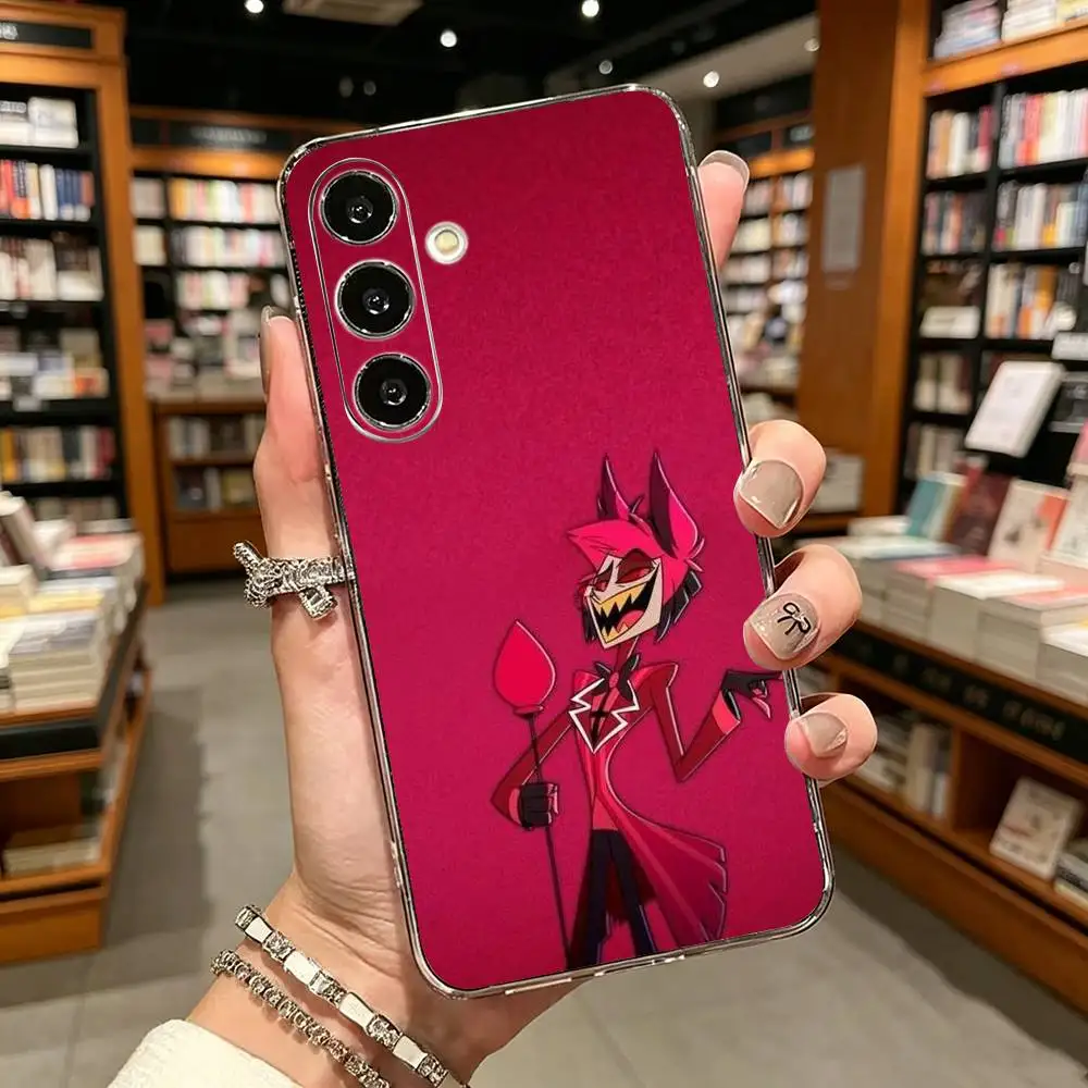 Funny H-Hazbin Hotel Clear Hard Phone Case For Samsung A71, A70, A52, A51, A40, A30,Transparent Cover
