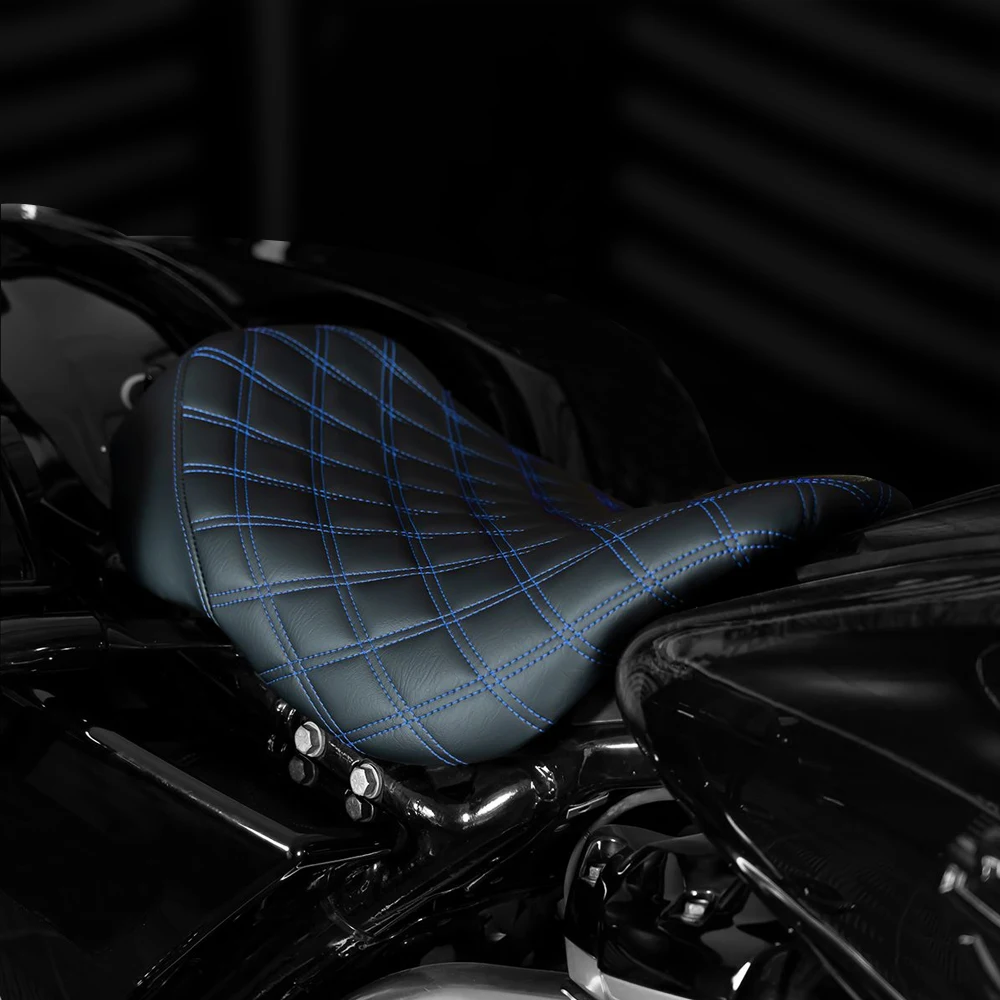 Motorcycle Accessories Stitched Low-Profile Sole Seat Driver Seat Backrest for Harley Touring Road King Street Glide 2009-2023