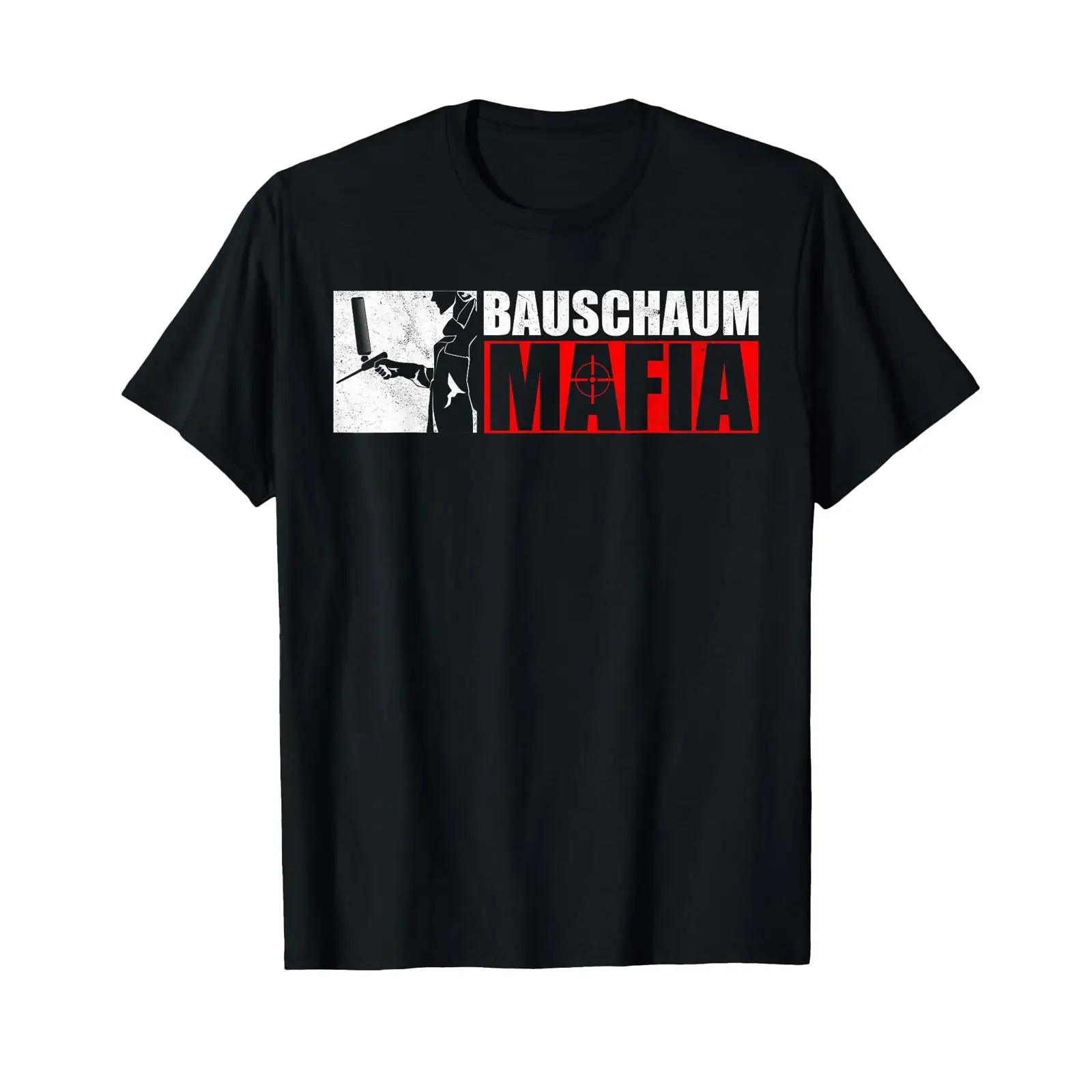 Men's Building Foam MAFIA Funny Craftsman T Shirt vintage Washed Stretched designer clothes Comfortable Casual fashion