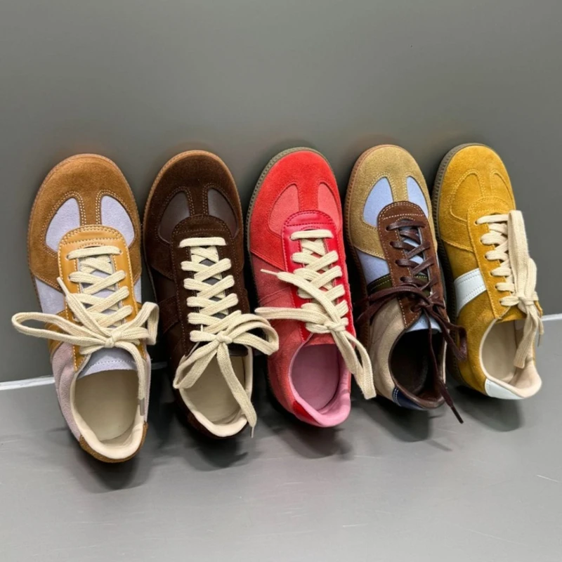 AUTUSPIN Retro Women Flats Sneakers Four Season Genuine Leather Cross-tied Casual Sport Shoes Female Training Hiking Footwear